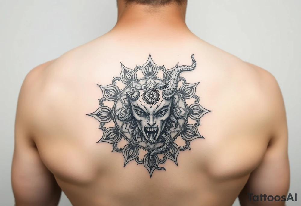 Mandala and Medusa tattoo idea