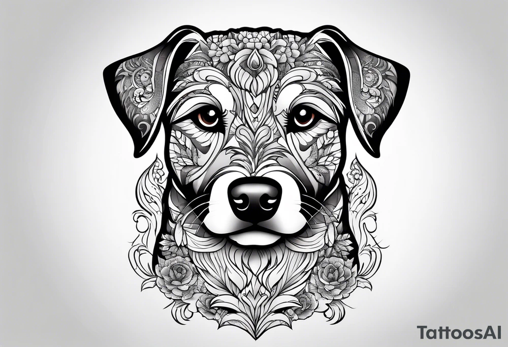 very cute dog tattoo idea