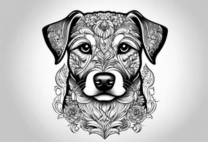 very cute dog tattoo idea