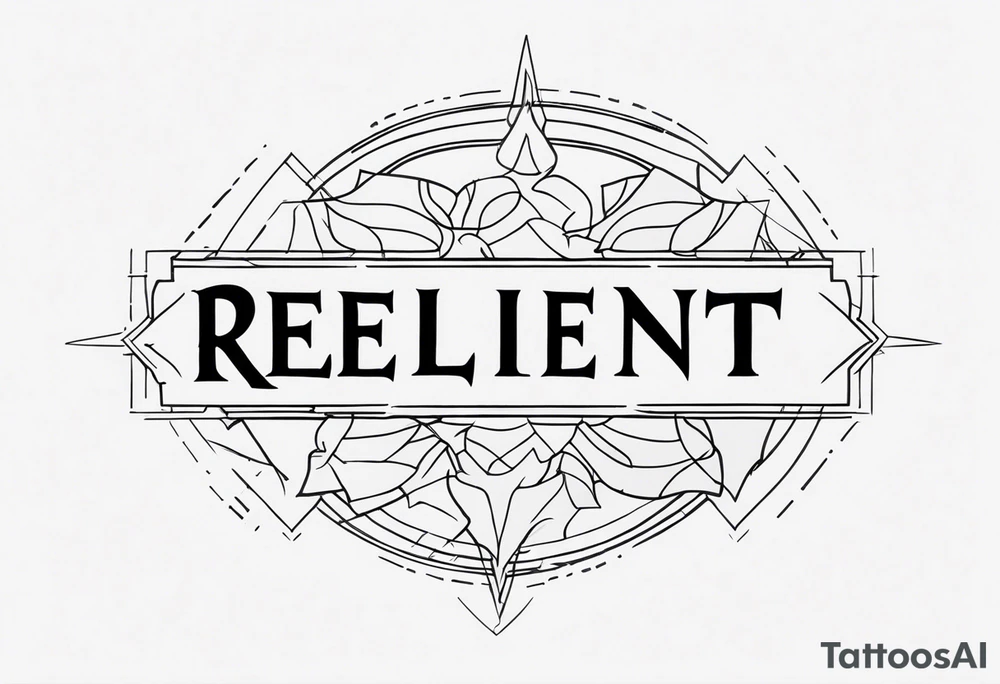 lettering only of the word relent tattoo idea