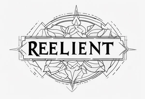 lettering only of the word relent tattoo idea