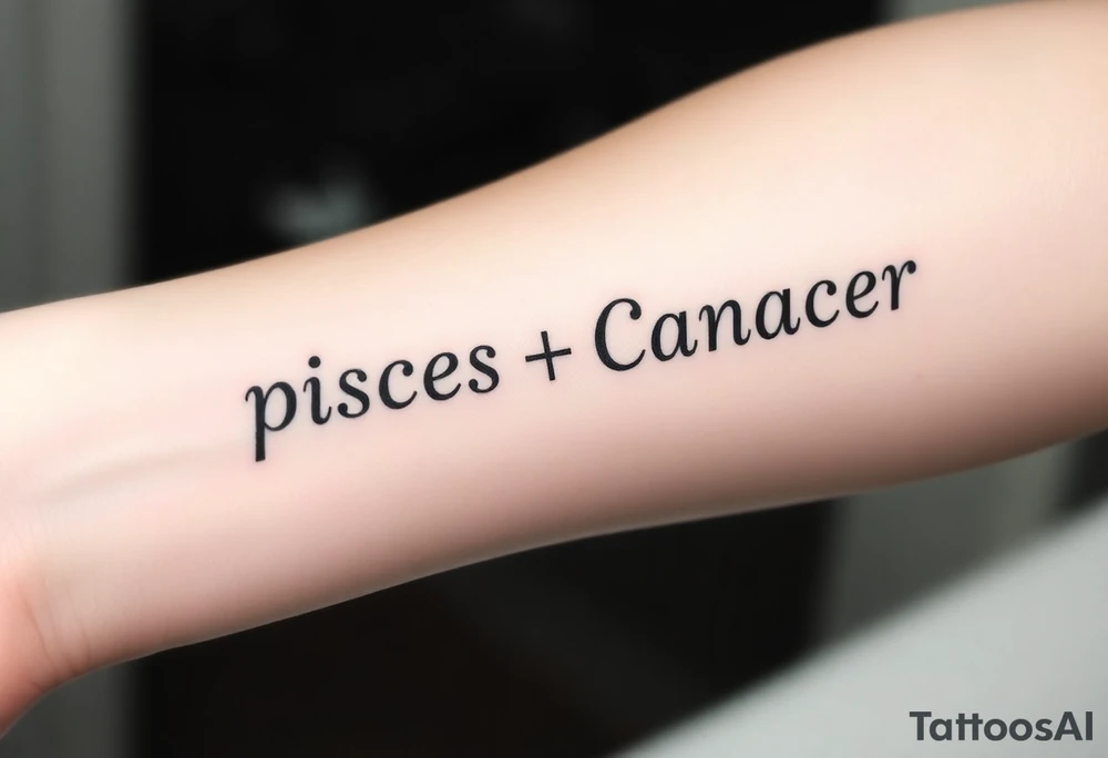 zodiac sign "pisces + cancer" tattoo idea