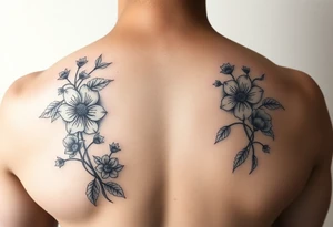 Flowers and vines tattoo idea
