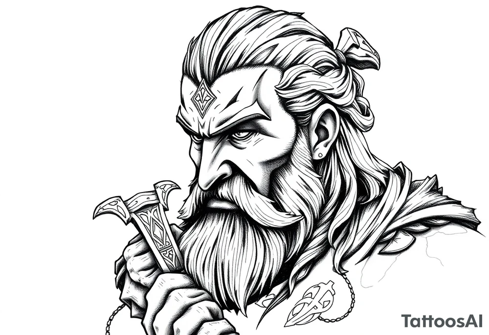 Celtic warrior tattoo idea
