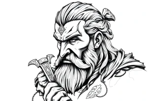 Celtic warrior tattoo idea