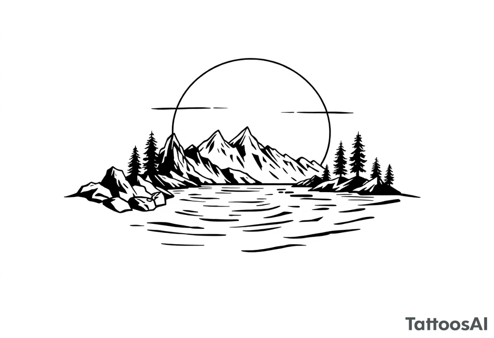 water, lake tattoo idea