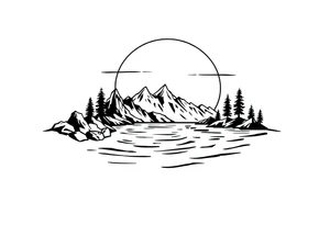 water, lake tattoo idea