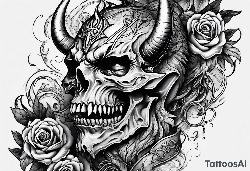 satan tattoo idea