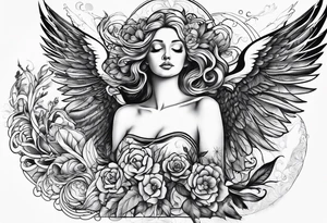 Biblical angel tattoo idea