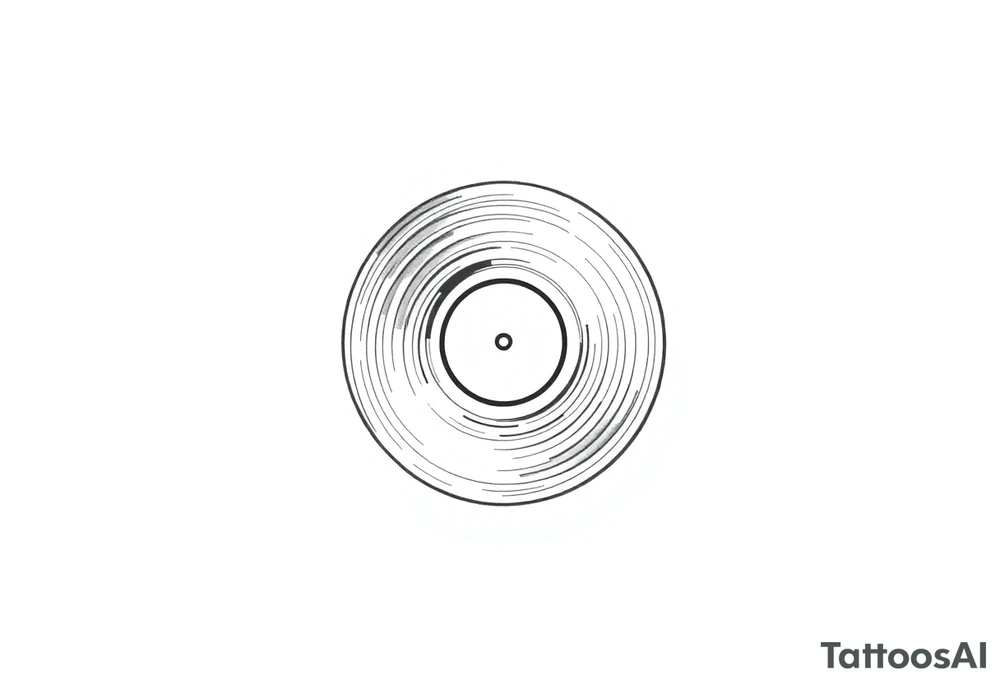 vinyl record tattoo idea