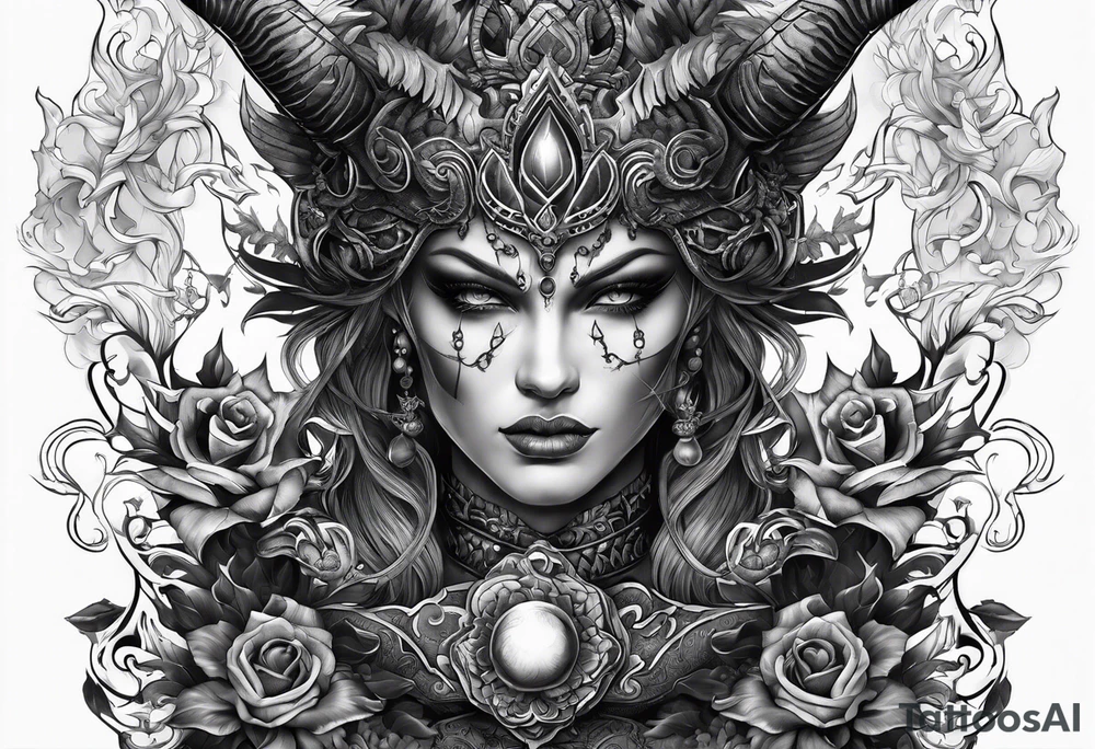 Demonic hand tattoo idea