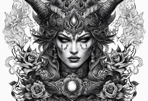 Demonic hand tattoo idea