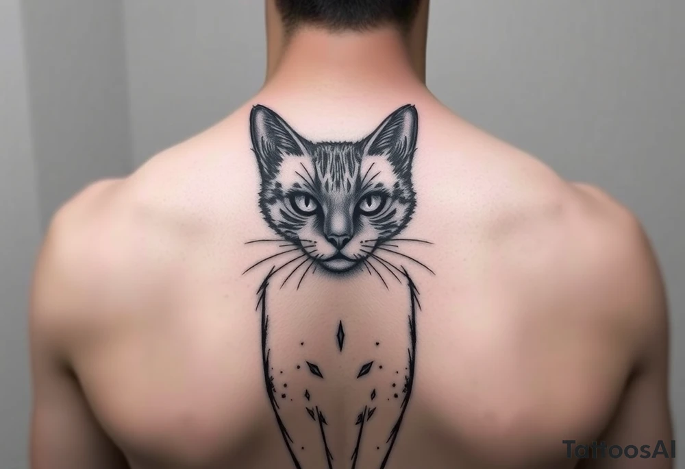 black cat tattoo idea