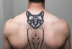 black cat tattoo idea