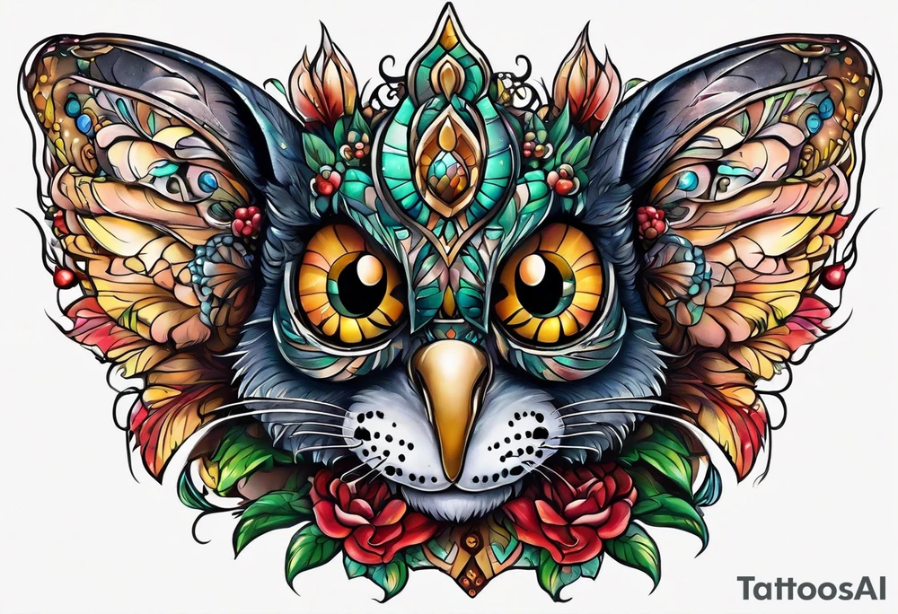 great eared night jar tattoo idea