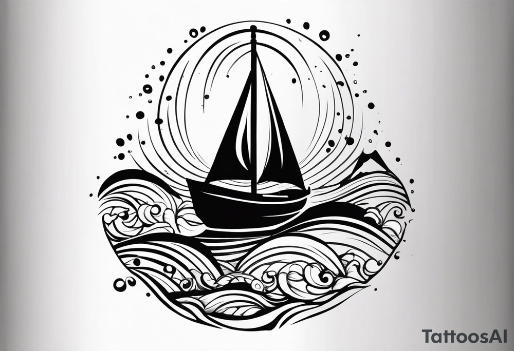 water drop falling into ocean tattoo idea