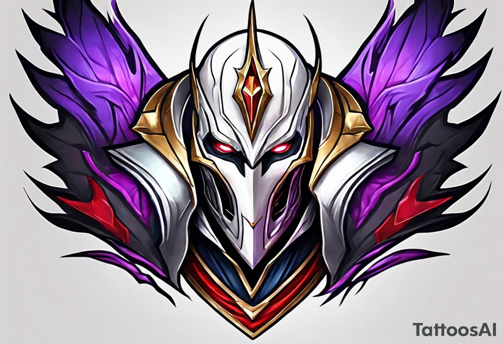 jhin for league of legends game tattoo idea