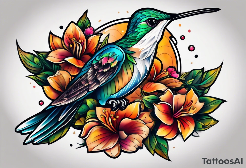hummingbird arm tattoo tattoo idea
