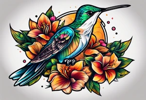 hummingbird arm tattoo tattoo idea