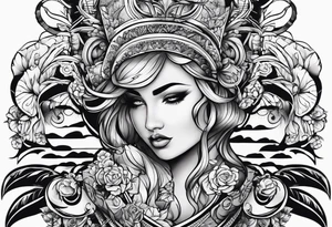 Draw some oldschool tattoo idea