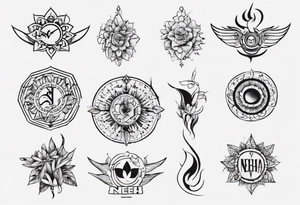 Name Neha tattoo idea