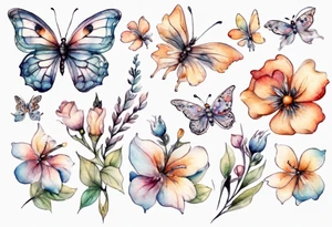 small flowers
tiny butterflies
weaved together 
pretty
delicate tattoo idea