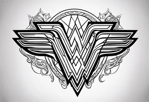 Wonder woman logo tribal tattoo idea