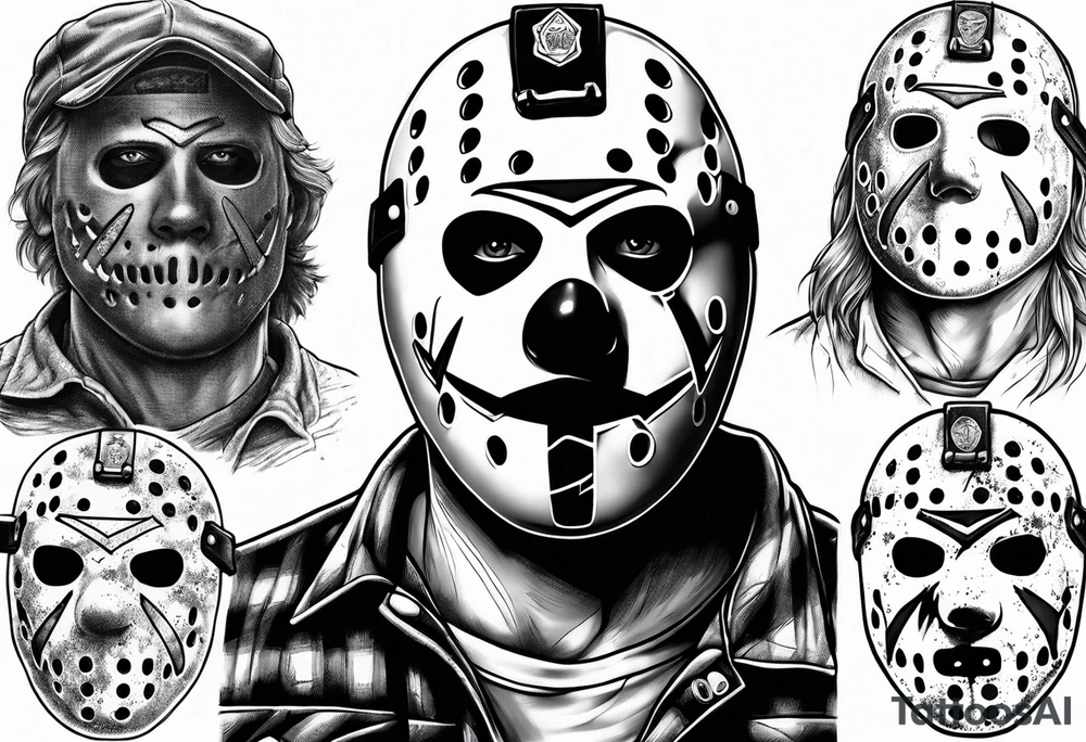 camp crystal lake and jason vorhees tattoo idea