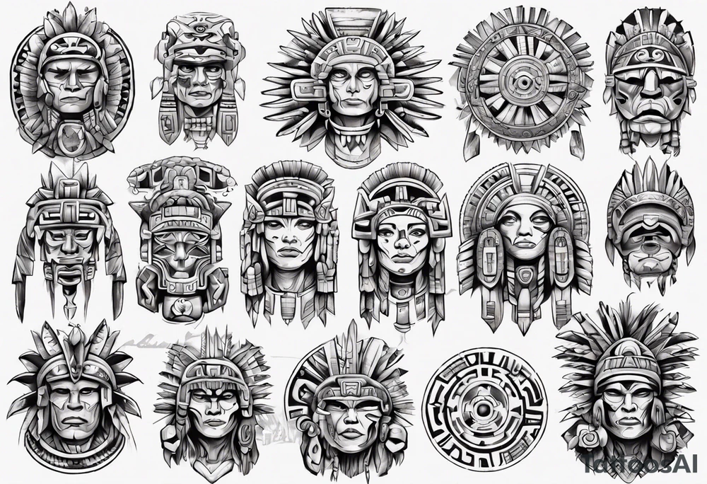 aztec landmark tattoo idea