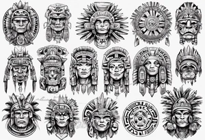 aztec landmark tattoo idea