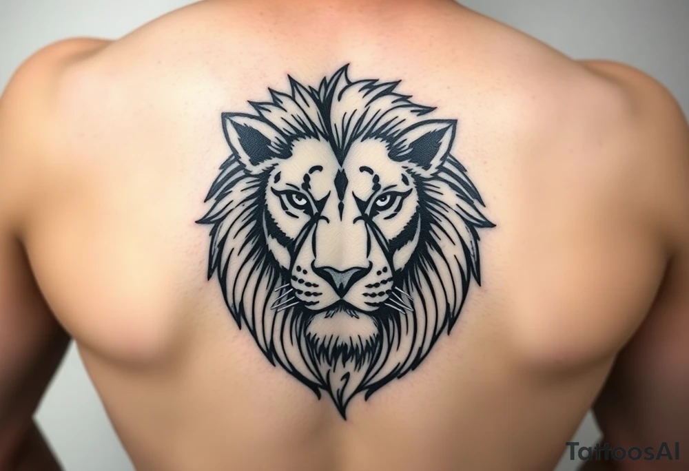 Powerful lion tattoo tattoo idea