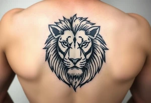 Powerful lion tattoo tattoo idea