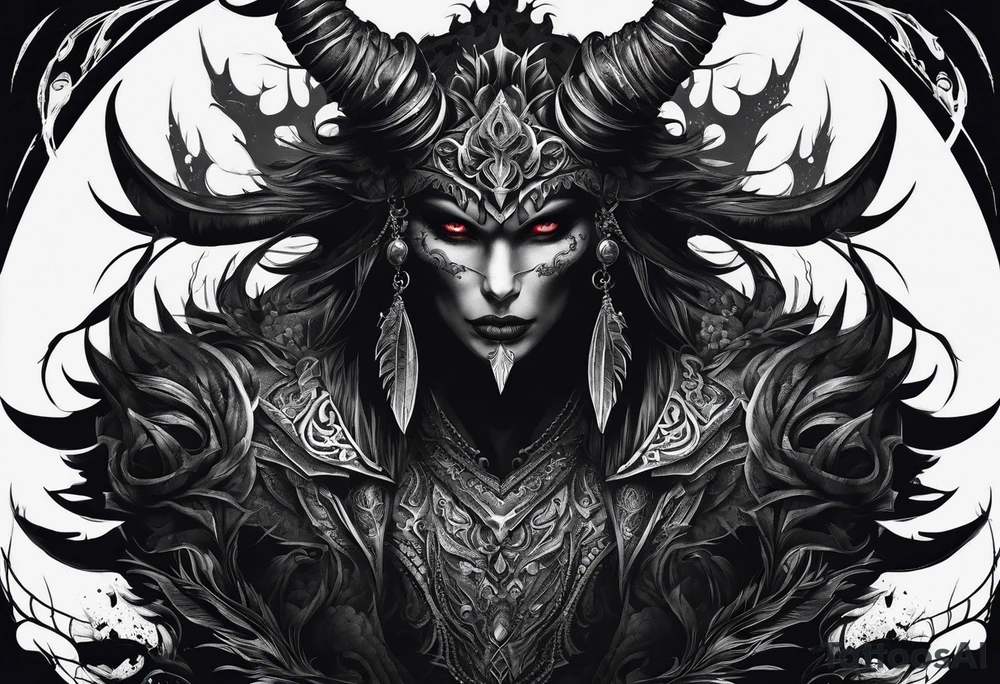 darkness monsterr shadow tattoo idea