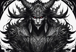darkness monsterr shadow tattoo idea