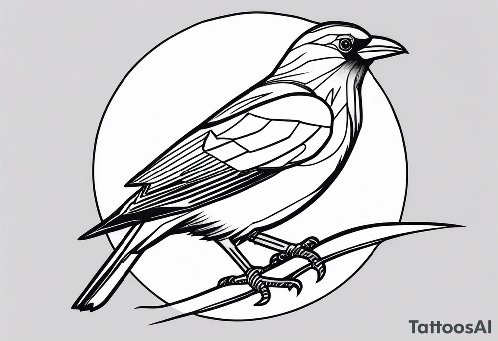 alpine chough tattoo idea