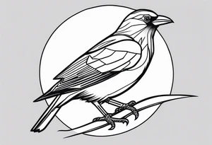 alpine chough tattoo idea