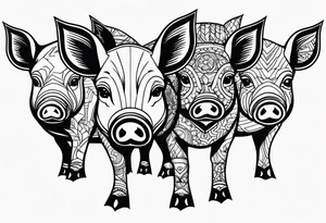 pigs tattoo idea