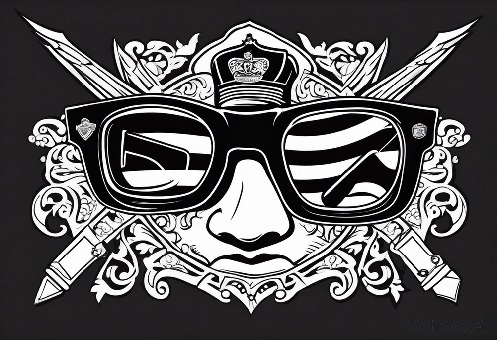 sunglasses Officer tattoo idea