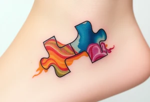 autism puzzle piece tattoo idea