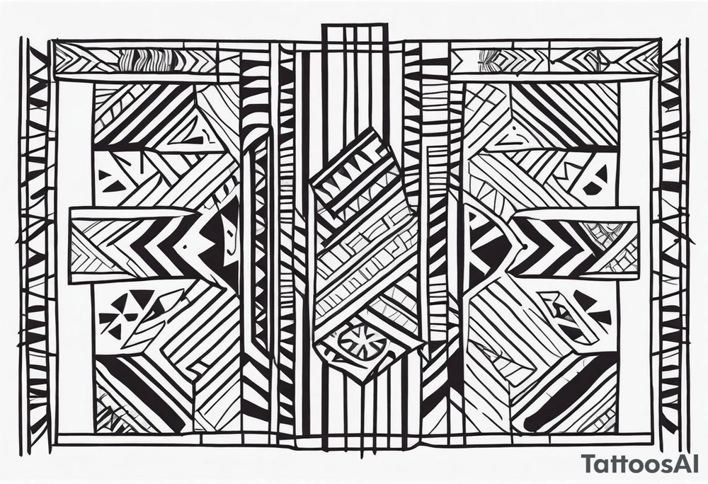 african cultural patterns tattoo idea