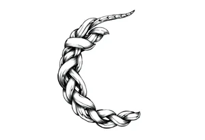 Armband tattoo of a single braided torc-style overgrown Celtic knot tattoo idea