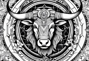 Taurus sign tattoo idea