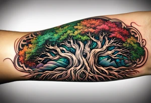 Tree roots wrapping around wrist tattoo idea