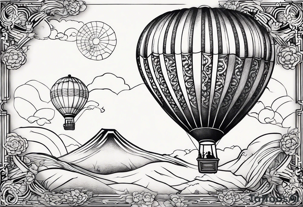 Hot air balloon tattoo idea