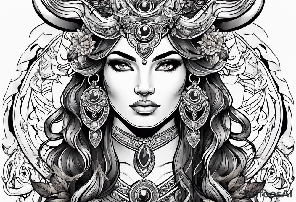 taurus goddess tattoo idea