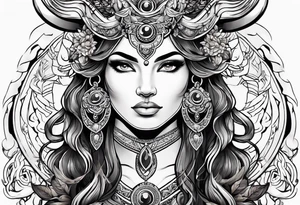 taurus goddess tattoo idea