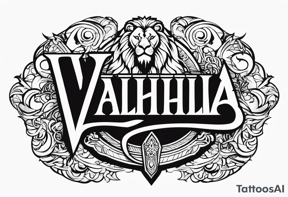 Valhalla lion tattoo idea