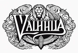 Valhalla lion tattoo idea