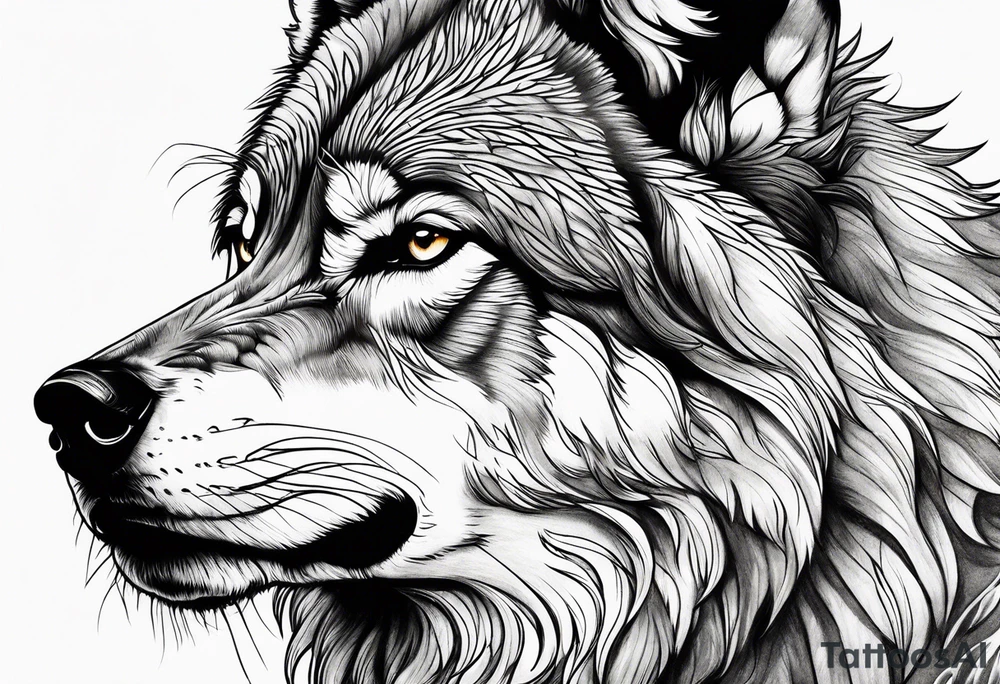 Wolf tattoo idea