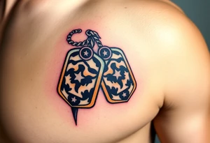 Marine corps
Operation Iraqi freedom
Dog tags tattoo idea